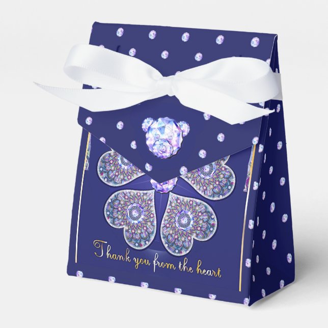 Rosace blue or red for baby&child favour box (Front Side)