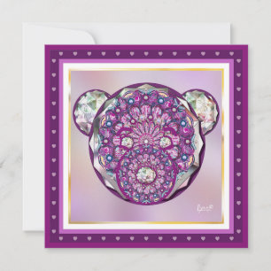 Rosace blue or red for baby&child holiday card