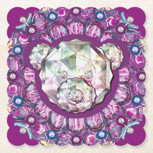 Rosace blue or red for baby&child paper coaster