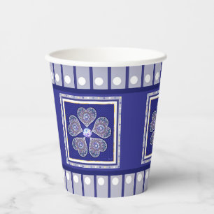 Rosace blue or red for baby&child paper cups