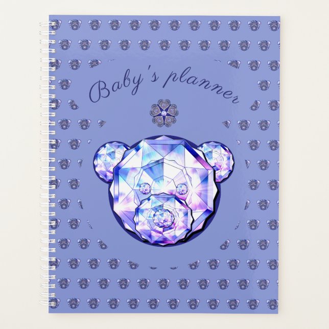 Rosace blue or red for baby&child planner (Front)