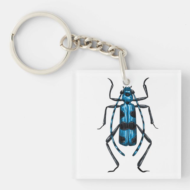 Rosalia Alpina beetle Key Ring (Front)