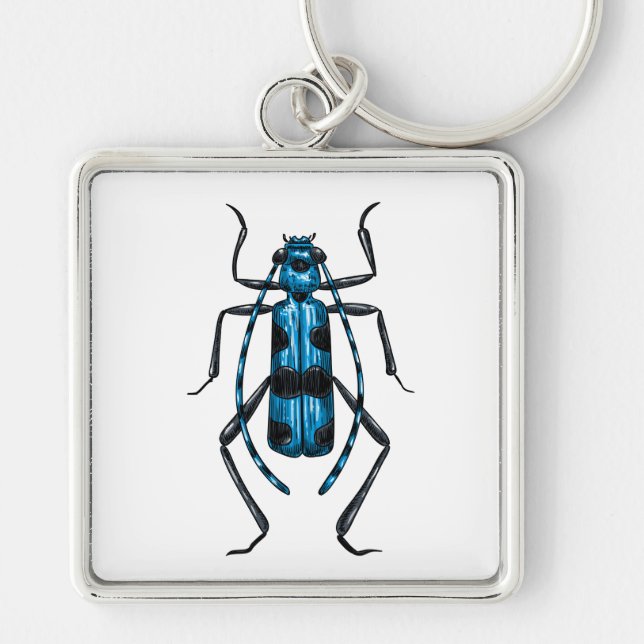 Rosalia Alpina beetle Key Ring (Front)
