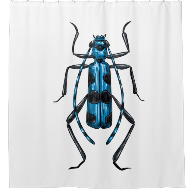 Rosalia Alpina beetle Shower Curtain (Front)