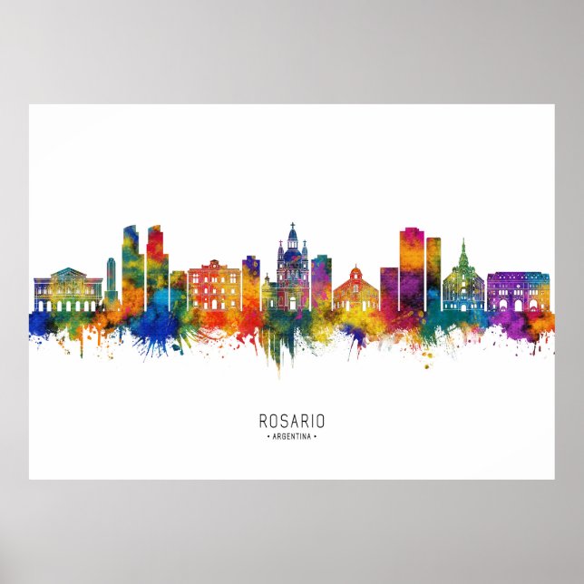Rosario Argentina Skyline Poster (Front)