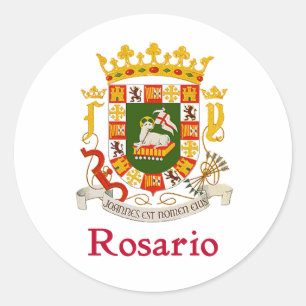 Rosario Puerto Rico Shield Classic Round Sticker