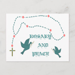 ROSARY AND PEACE POSTCARD