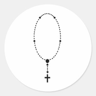 Rosary beads classic round sticker