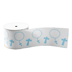 Rosary beads grosgrain ribbon