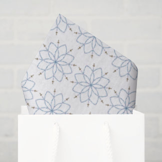 Rosary Blooming Blue Flower Tissue Paper