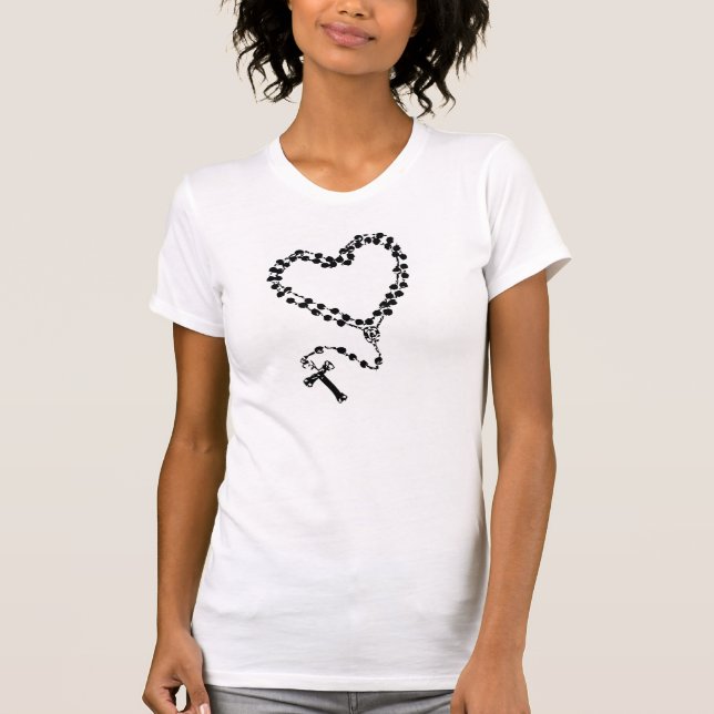 Rosary Heart Vector Soft Women's Tank (Front)
