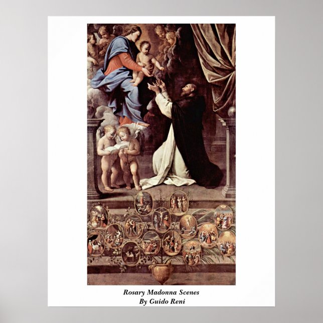 Rosary Madonna Scenes By Guido Reni Poster (Front)