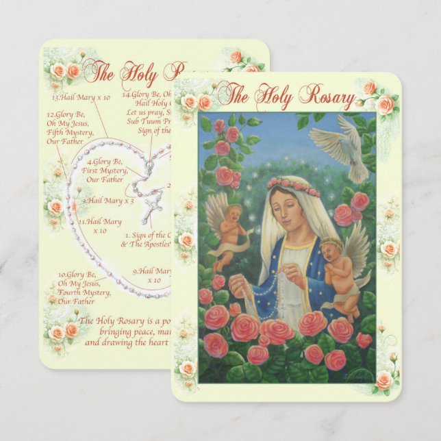 Rosary Prayer Card (Front/Back)