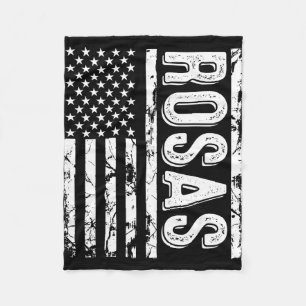 Rosas Last Name Funny Surname Team Rosas Family Fleece Blanket