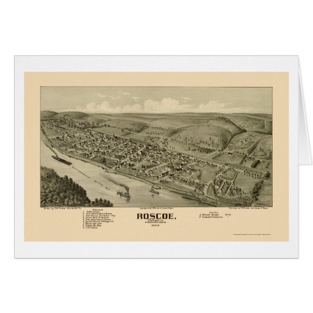 Roscoe, PA Panoramic Map - 1902 (Front Horizontal)