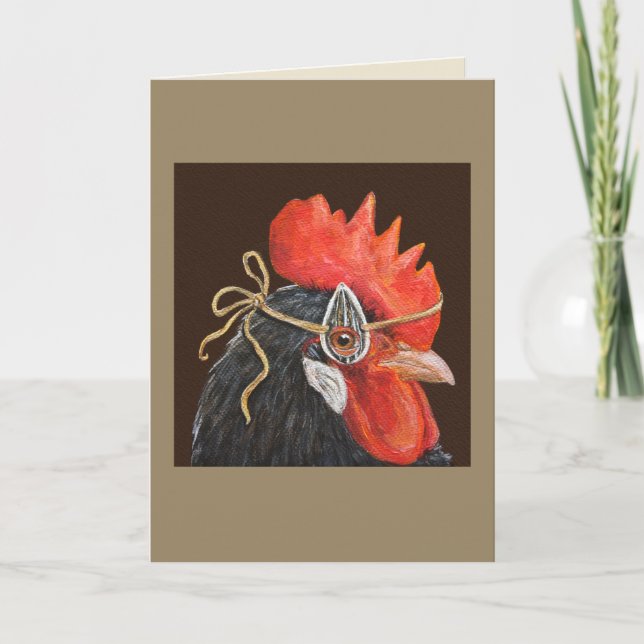 Roscoe the rooster card (Front)