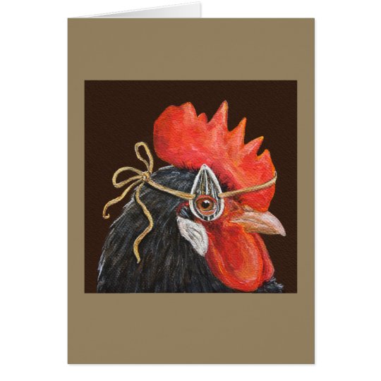 Roscoe the rooster card