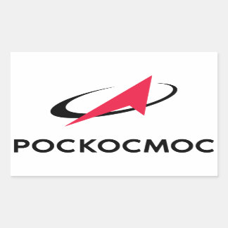 Roscosmos Logo Rectangular Sticker