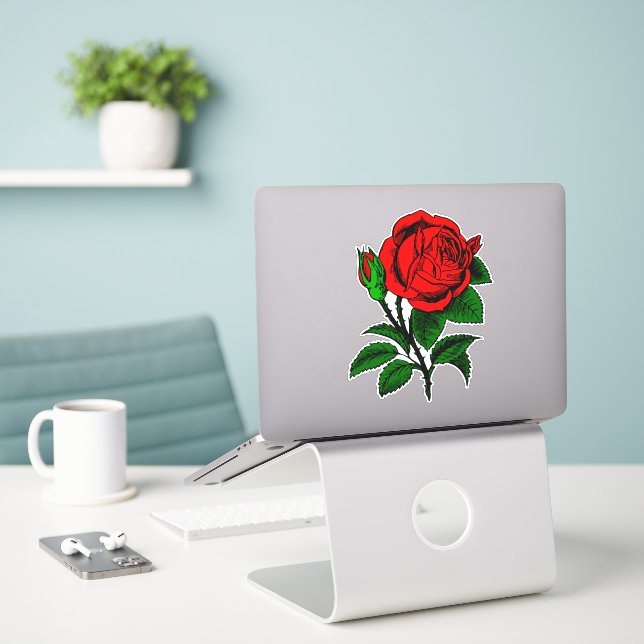 Rose (Laptop On Desk)