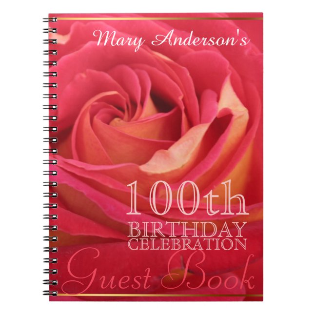 Rose 100th Birthday Celebration Guest book (Front)
