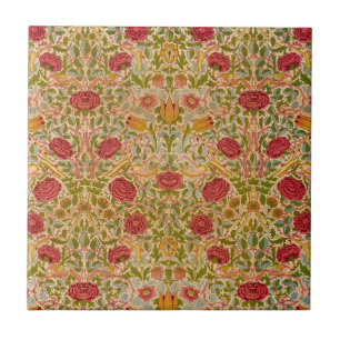 Rose, 1883 by William Morris Ceramic Tile