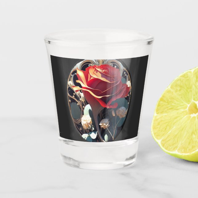 ROSE #1 SHOT GLASS (Front)