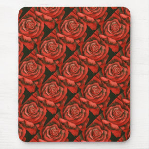 "Rose # 3" Tiled Pattern Floral Mousepad