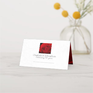 Rose 40th ruby anniversary placecards