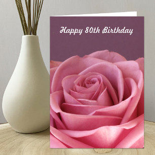 Rose 80th Birthday Card