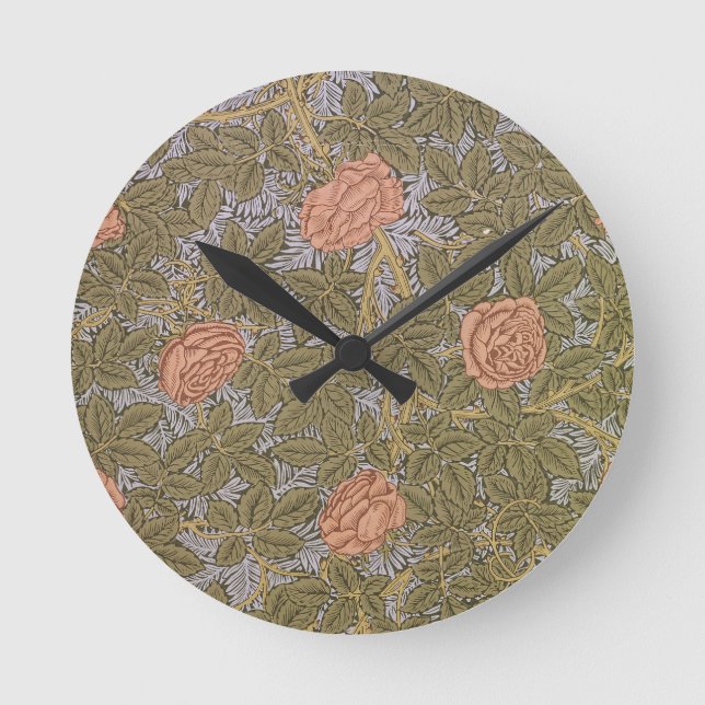 'Rose - 93' wallpaper design Round Clock (Front)