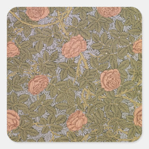 'Rose - 93' wallpaper design Square Sticker