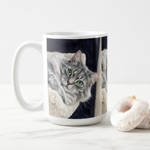 Rose a Cat with Striking Green Eyes Coffee Mug