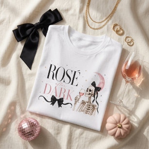 Rosé After Dark Skeleton Halloween T-Shirt