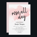 Rose All Day Bachelorette Weekend Itinerary Invitation<br><div class="desc">What a better way to celebrate the bachelorette weekend than drinking rose wine, right? Rose all day with this modern and trendy pink watercolor swash, and handwritten brushed calligraphy, the design is finished on the reverse with a blush background with the weekend event itinerary. Personalise with your information using the...</div>