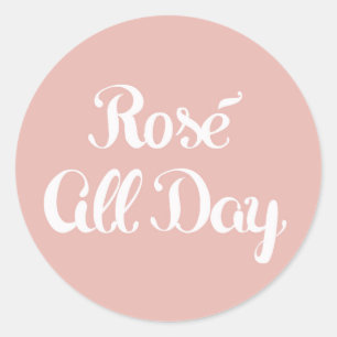 Rose All Day Classic Round Sticker