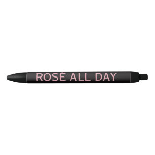 Rosé All Day elegant pink and black party favour Ink Pen