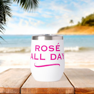 Rosé all day elegant pink wine tumbler gift