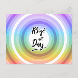 Rosé all day holiday postcard