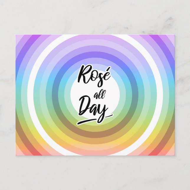 Rosé all day holiday postcard (Front)