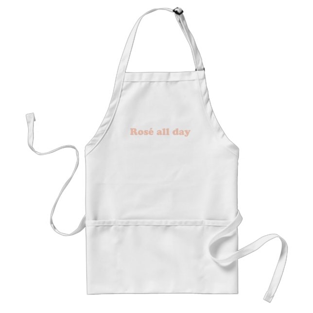 "Rose all day" light pink white Standard Apron (Front)
