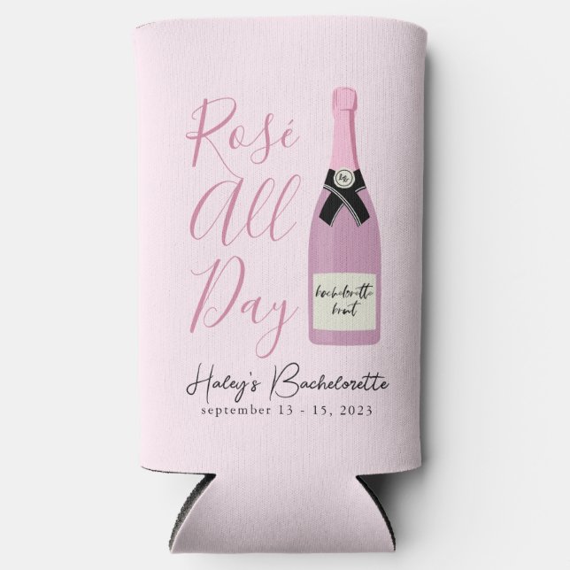 Rose All Day Napa Winery Bachelorette Seltzer Can  Cooler (Front)