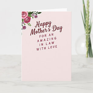 Rose Amazing Mother In Law Card