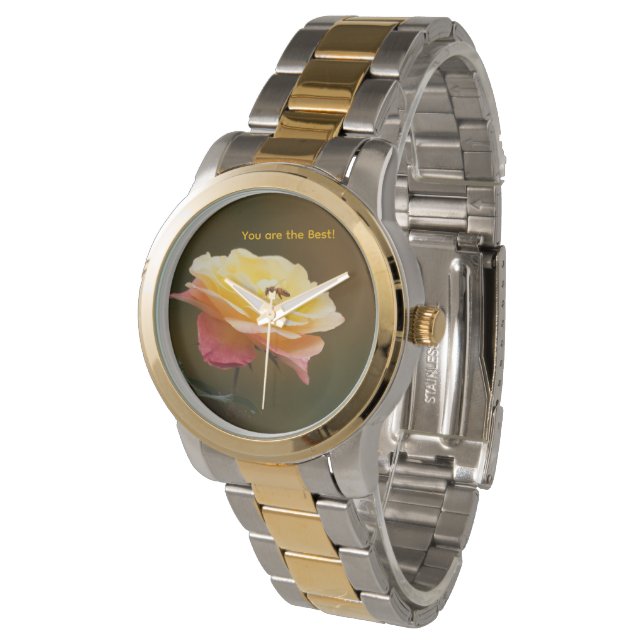 Rose and Bee Tote Watch (Angled)