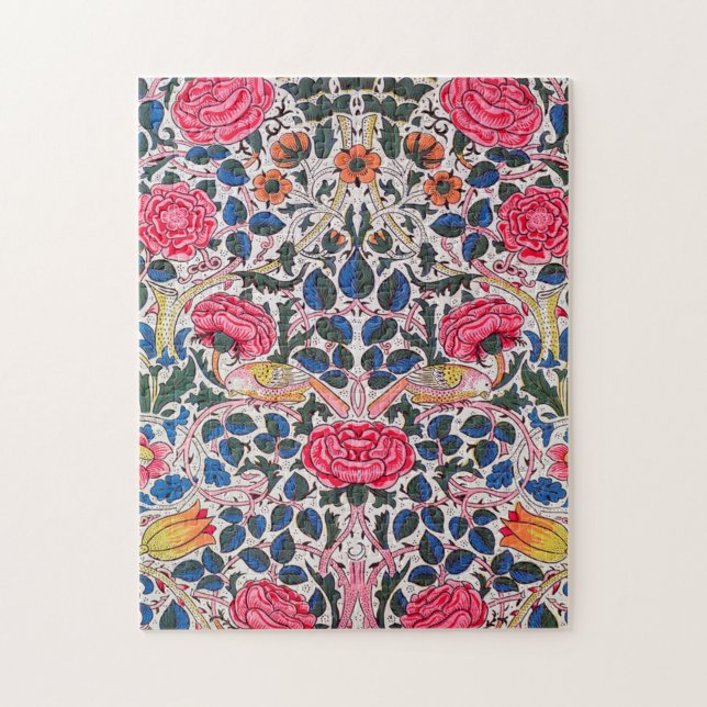 Rose and Bird, William Morris Jigsaw Puzzle (Vertical)