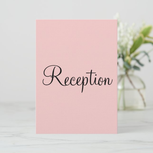 Rose and Blue Pastel Monogram Wedding Reception Invitation (Standing Front)