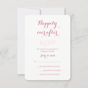 Rose and Blush Pink RSVP Card
