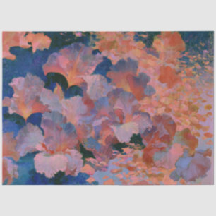 Rose and Brass Floral Impressionist Oil Painting Tissue Paper