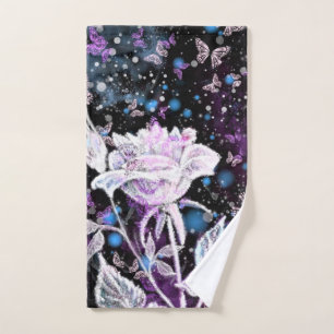 Rose and Butterflies Bath Towels