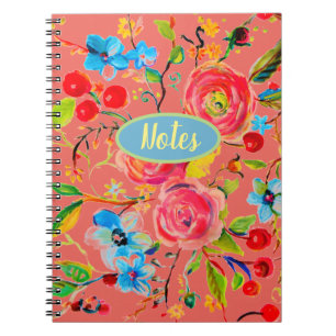 Rose and Cherry Blossom Blush Notebook