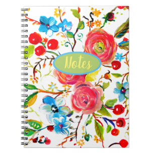 Rose and Cherry Blossom Customisable Notebook